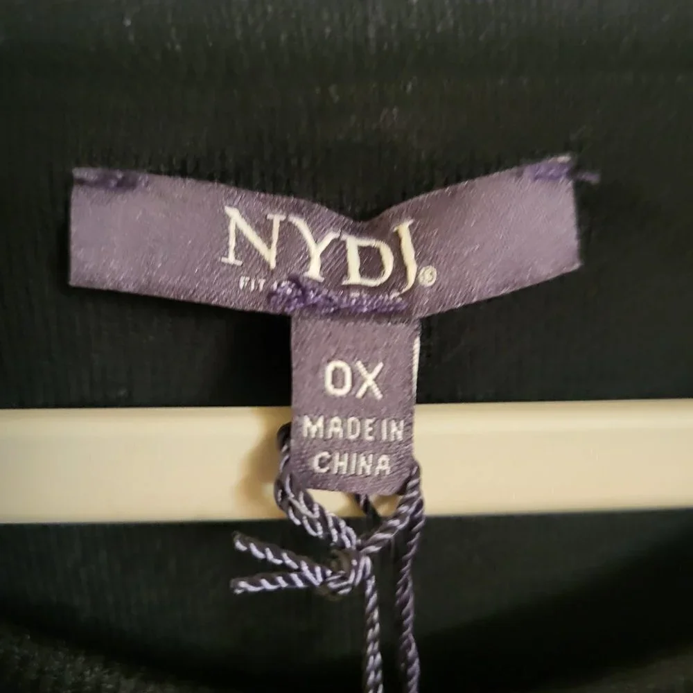 NYDJ Dolman long Sleeve V-neck Black Sweater Size OX NWT - Picture 7 of 13